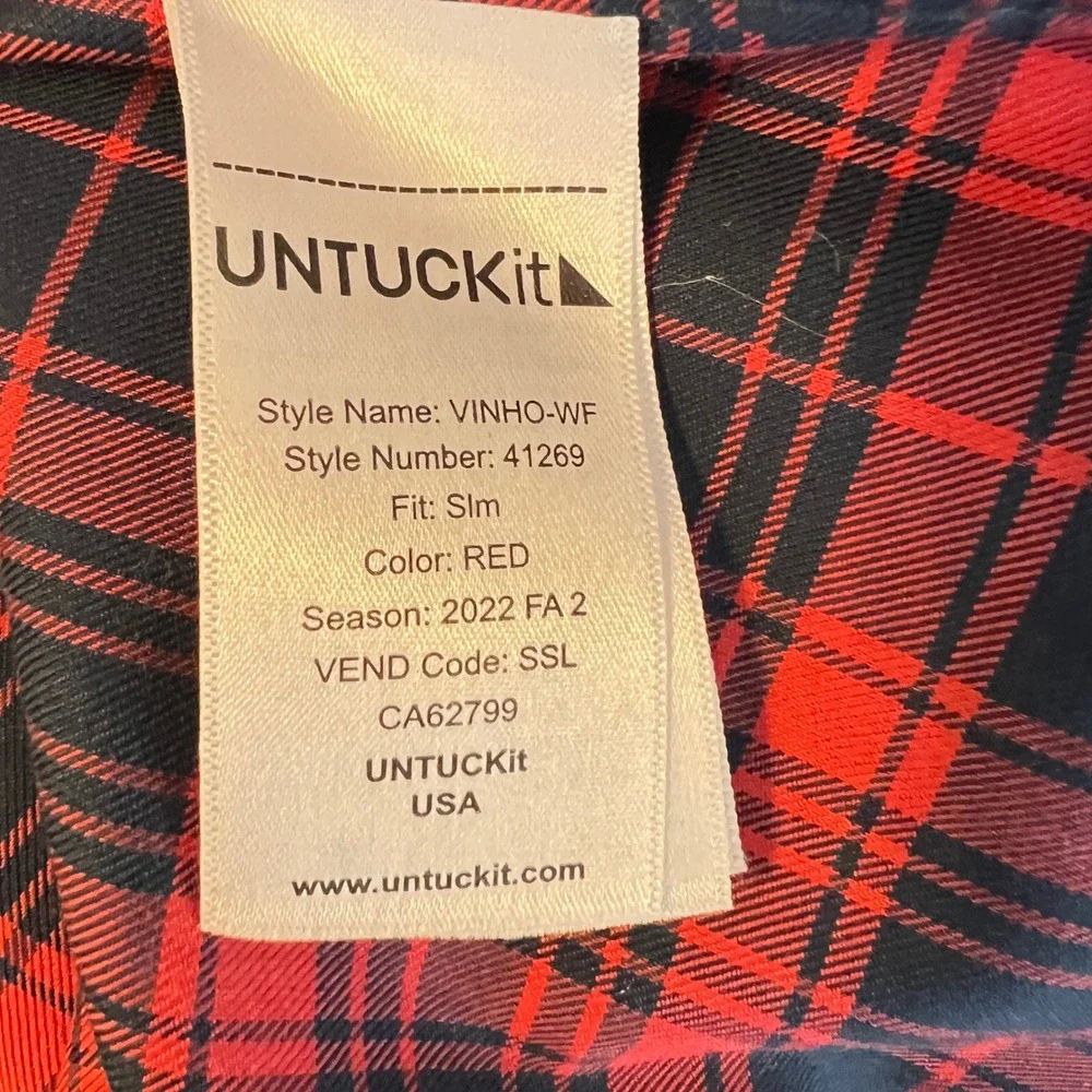 1136 | Brooks Brothers Vintage Plaid Flannel Button Down Shirt Red Green Mens L